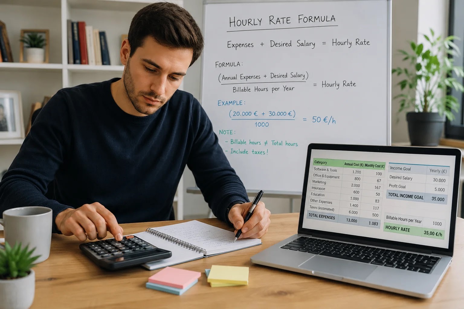 How to set your hourly rate – calculating the price for sole proprietors and freelancers