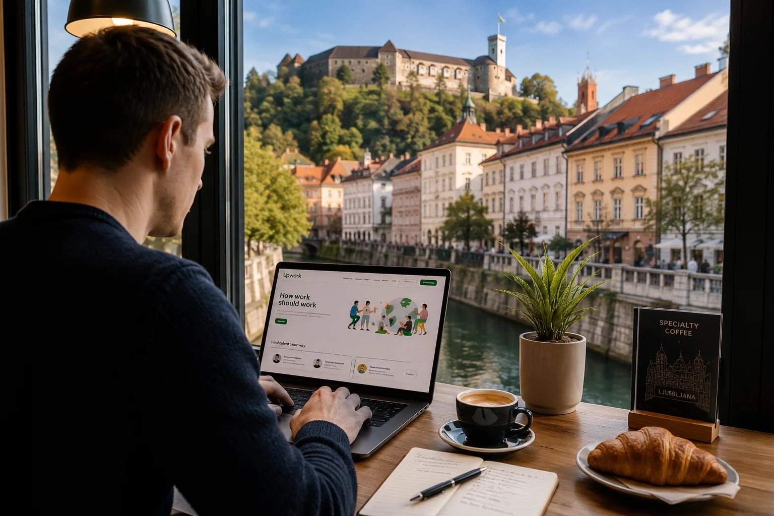 A Slovenian freelancer working for foreign clients via platforms