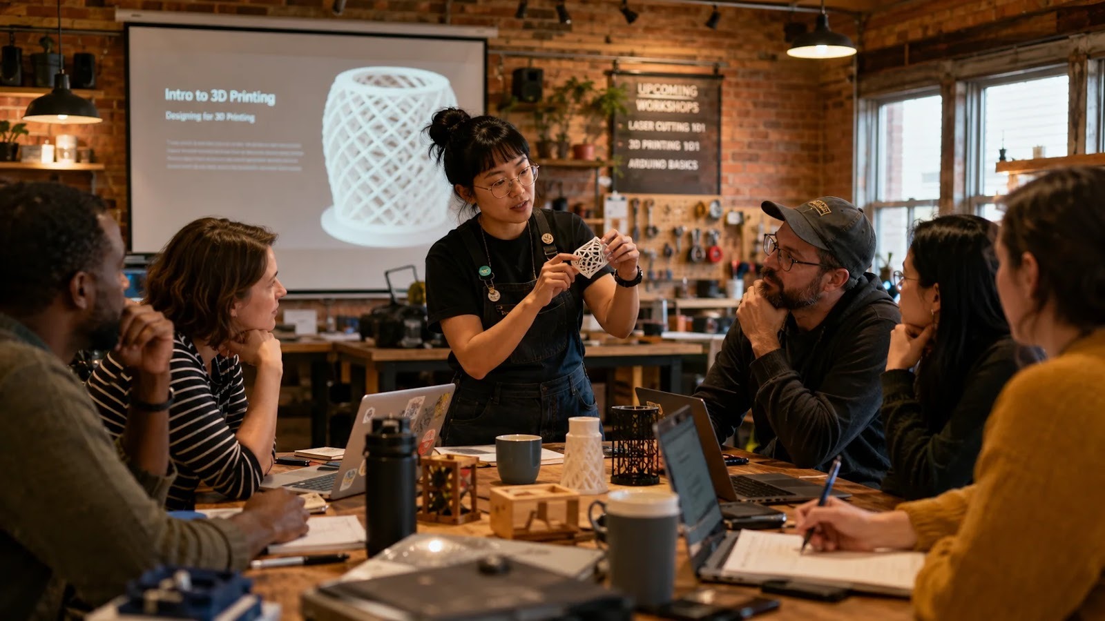 Skupnostna delavnica 3D-tiska v makerspaceu – maker kultura v praksi
