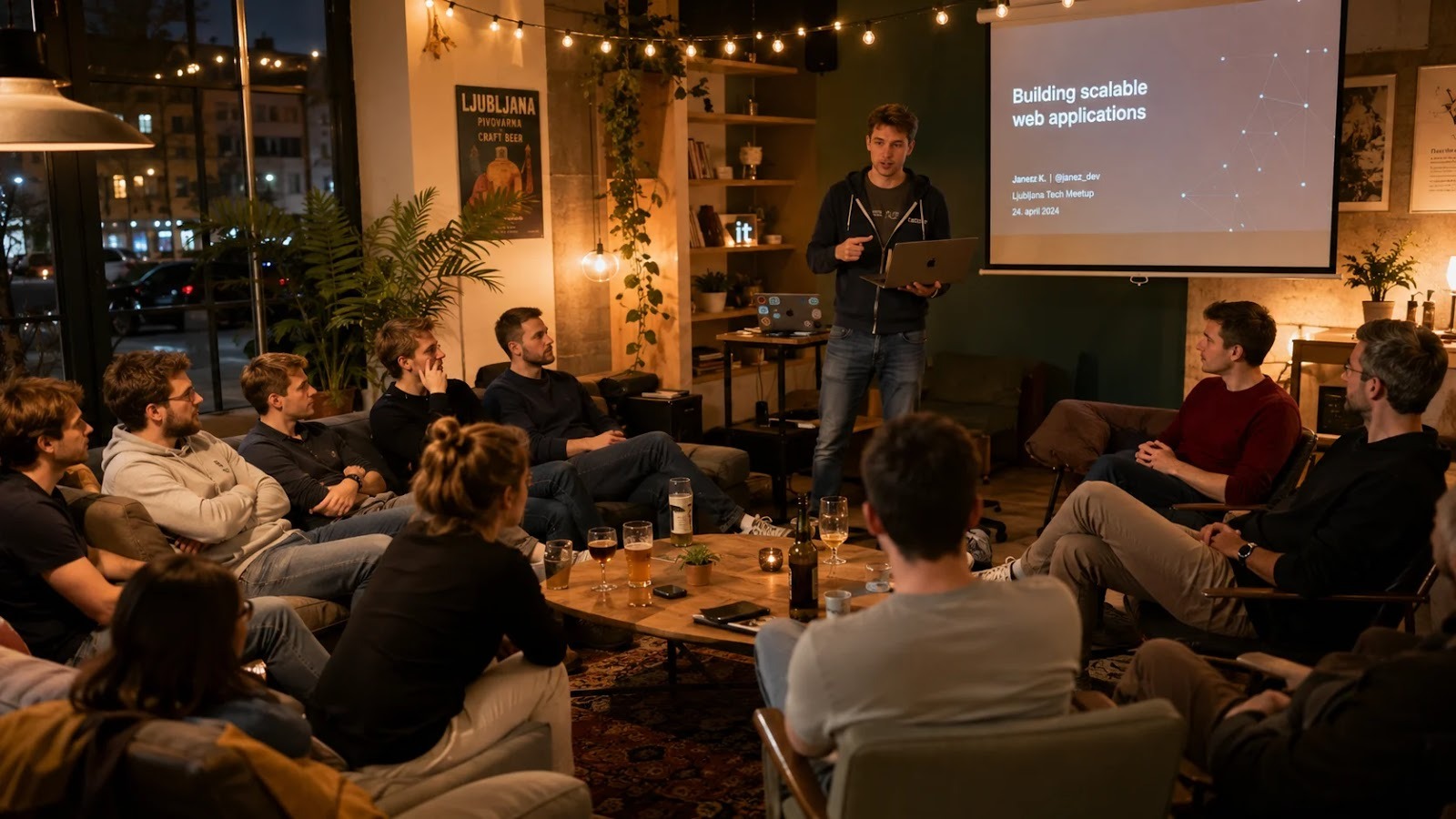Tech community meetup in Ljubljana