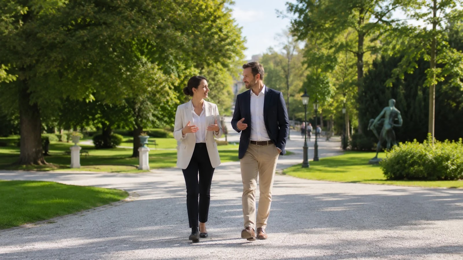 A walking meeting in Tivoli Park