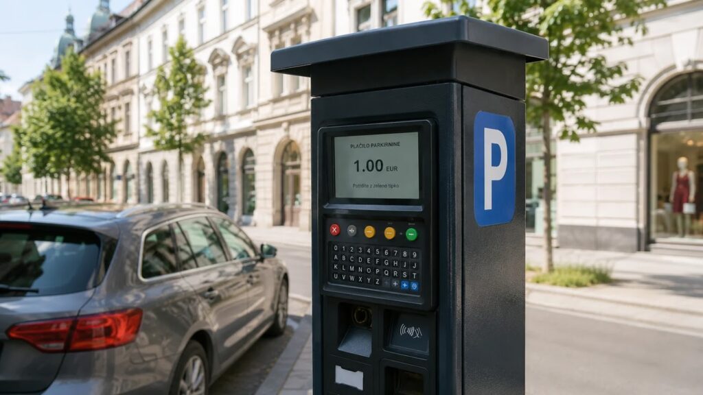 Parkiranje Ljubljana – parkomat za plačilo parkirnine v mestu