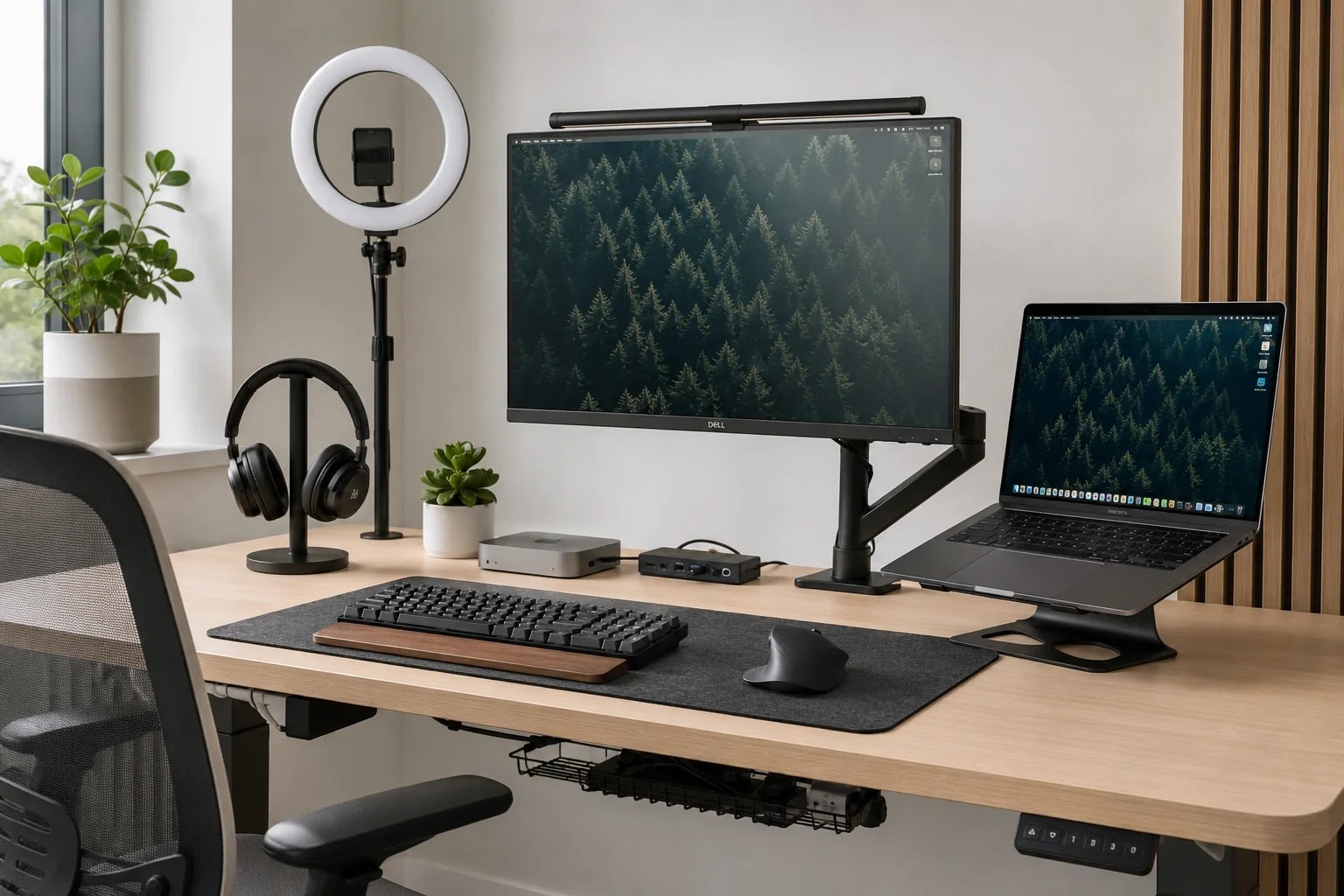 A minimal home-office setup for remote work