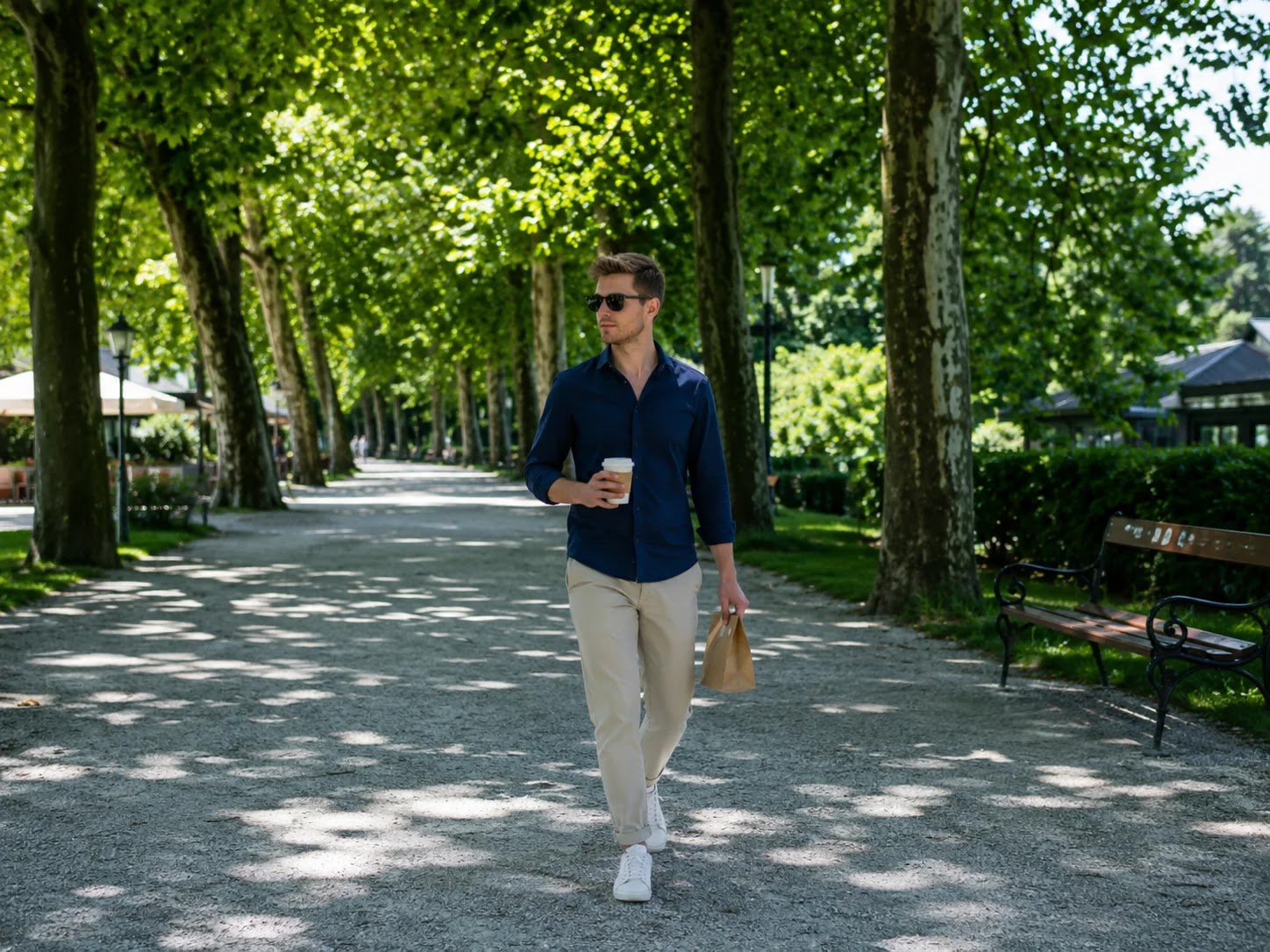 Lunch break walk through Tivoli Park in Ljubljana