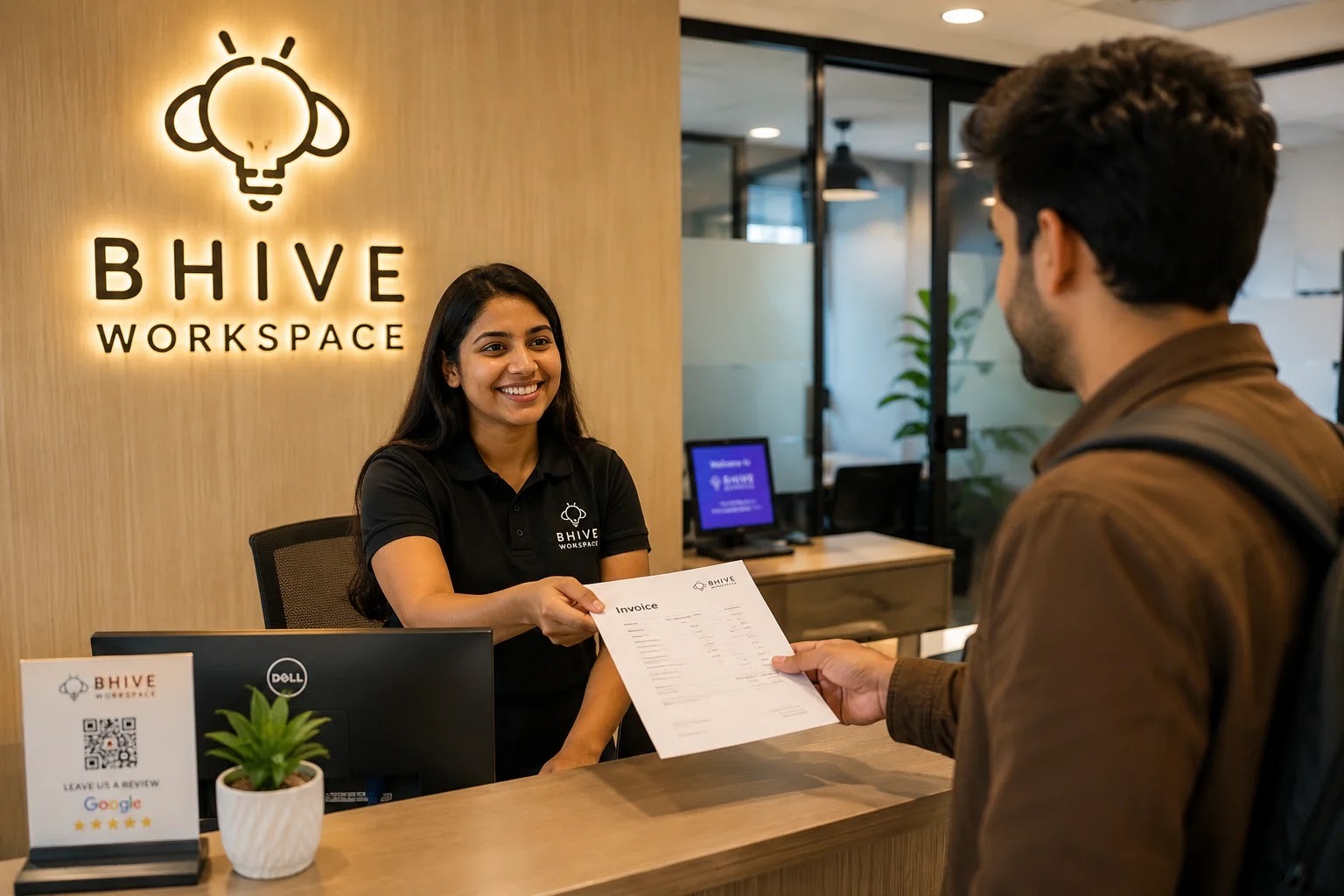 A VAT invoice for coworking rental as a tax-deductible expense