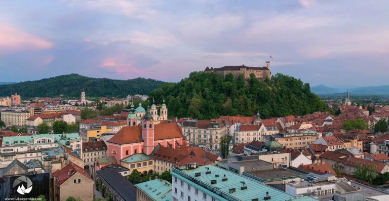 Panorama Ljubljane – prestolnica Slovenije