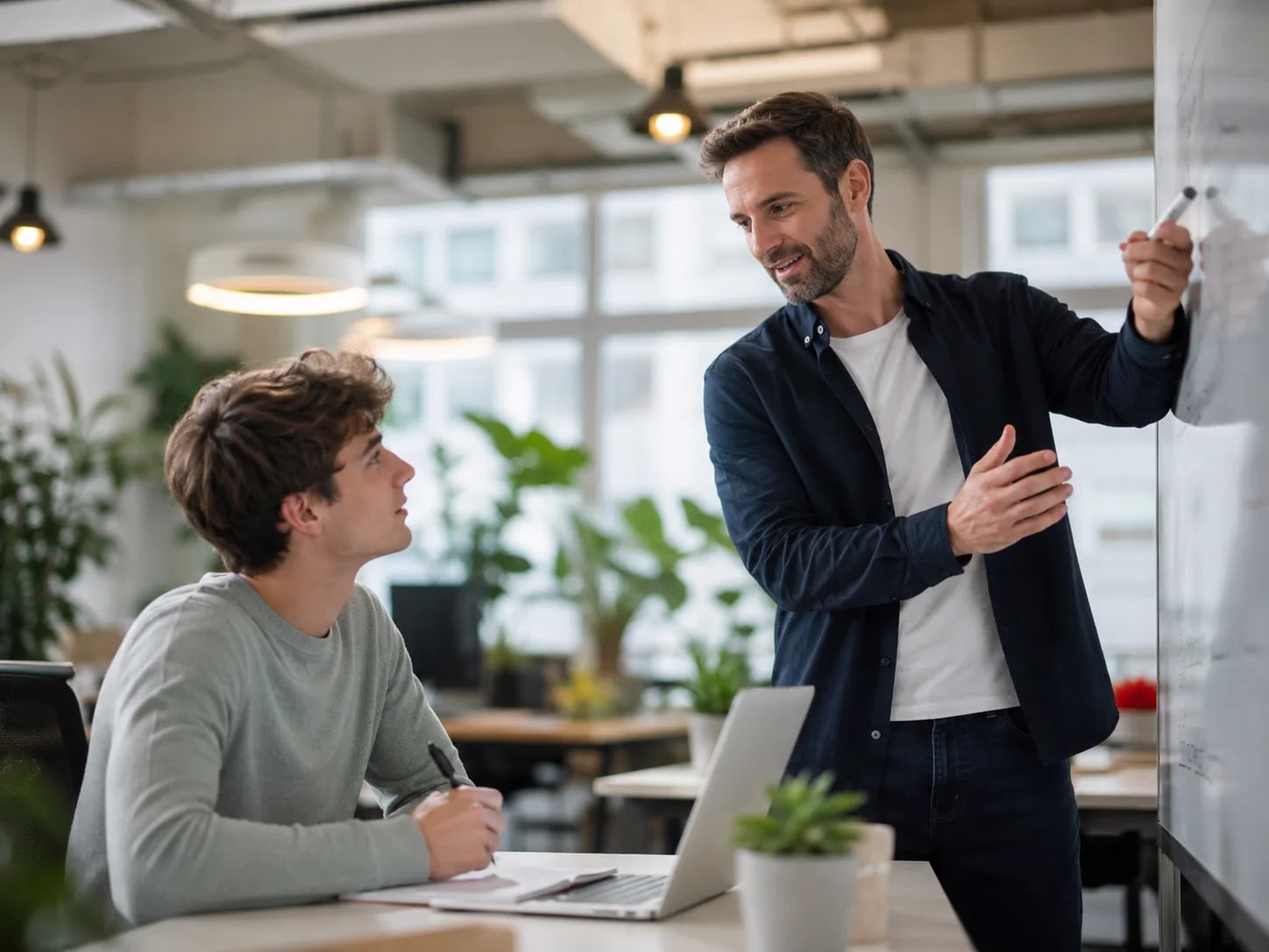 A student working alongside a mentor – student work as a flexible start